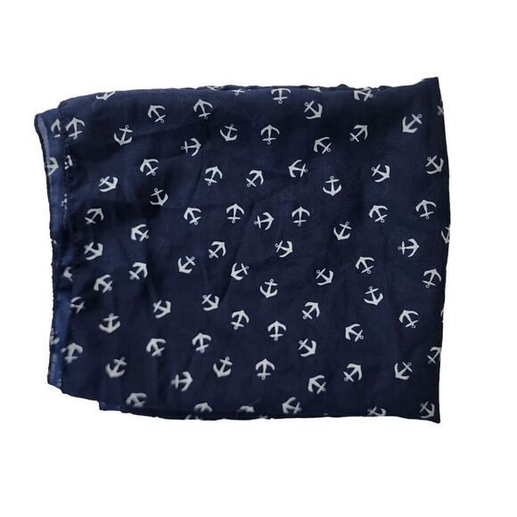 Ella Jonte  Blue White  Anchor  Infinity Scarf - Picture 5 of 5